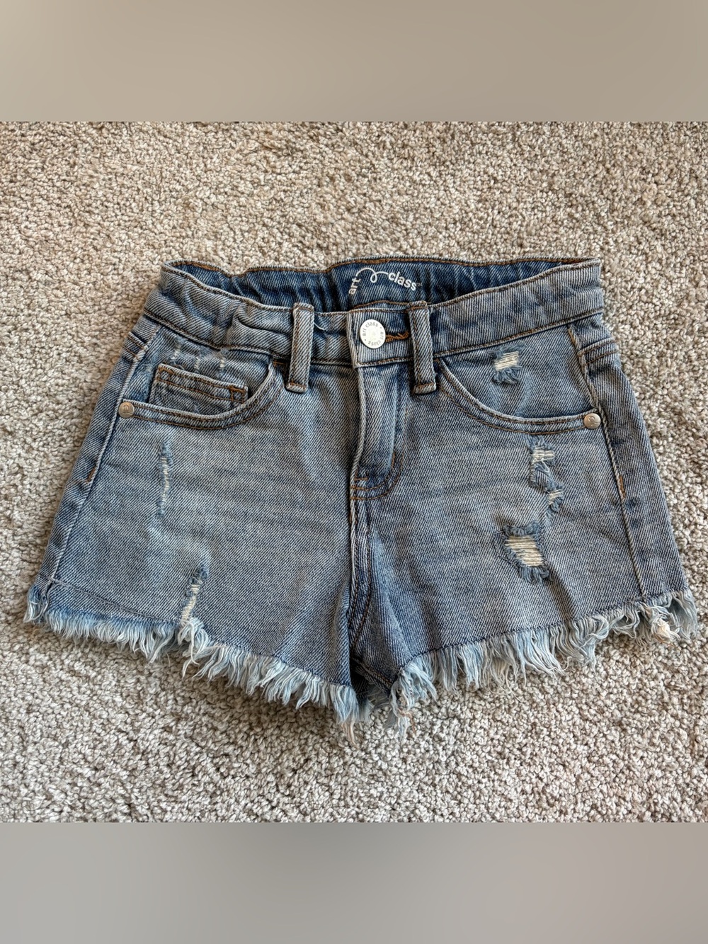 art class little girls jean shorts XS(4/5) years